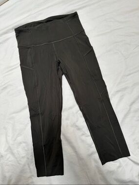lululemon athletica Black Performance Leggings with Flatlock Seams